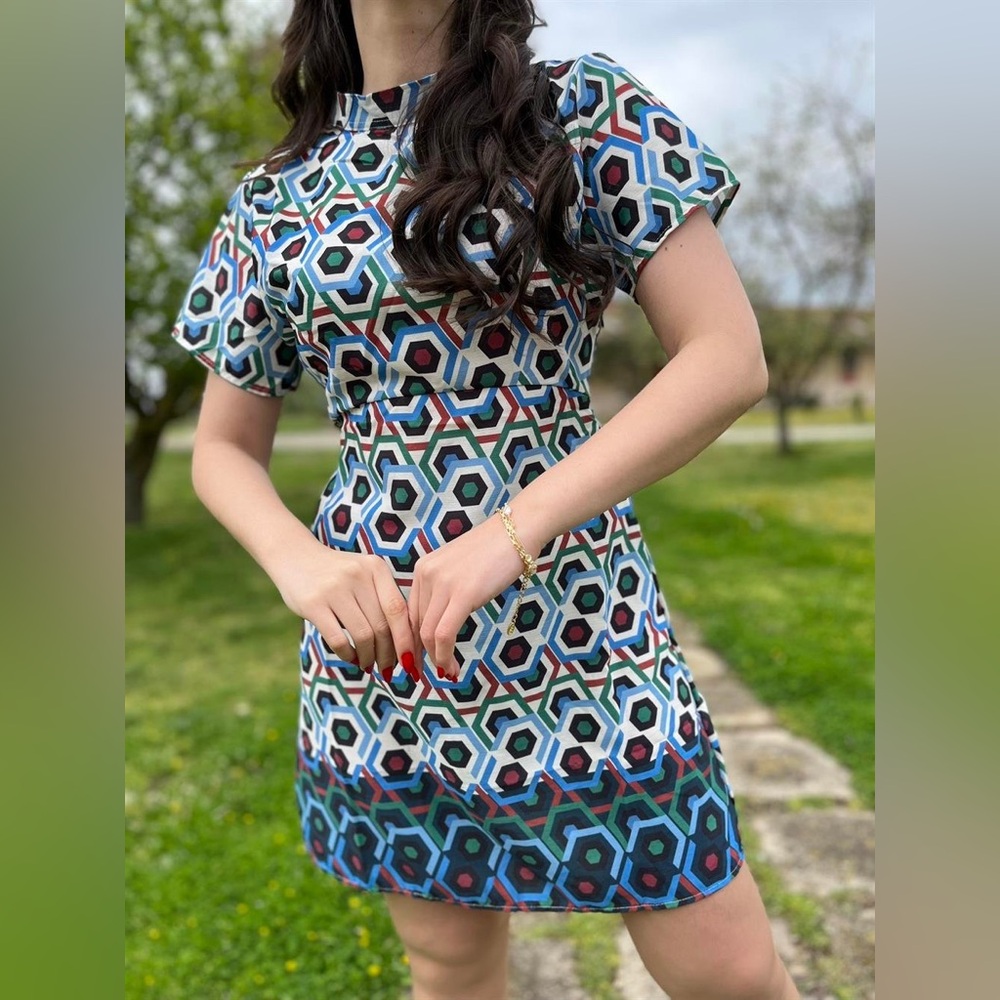 Zara Geometric Print Dress